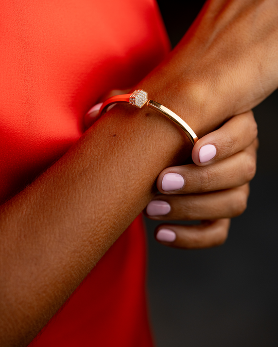Pulseira de ouro amarelo com diamantes