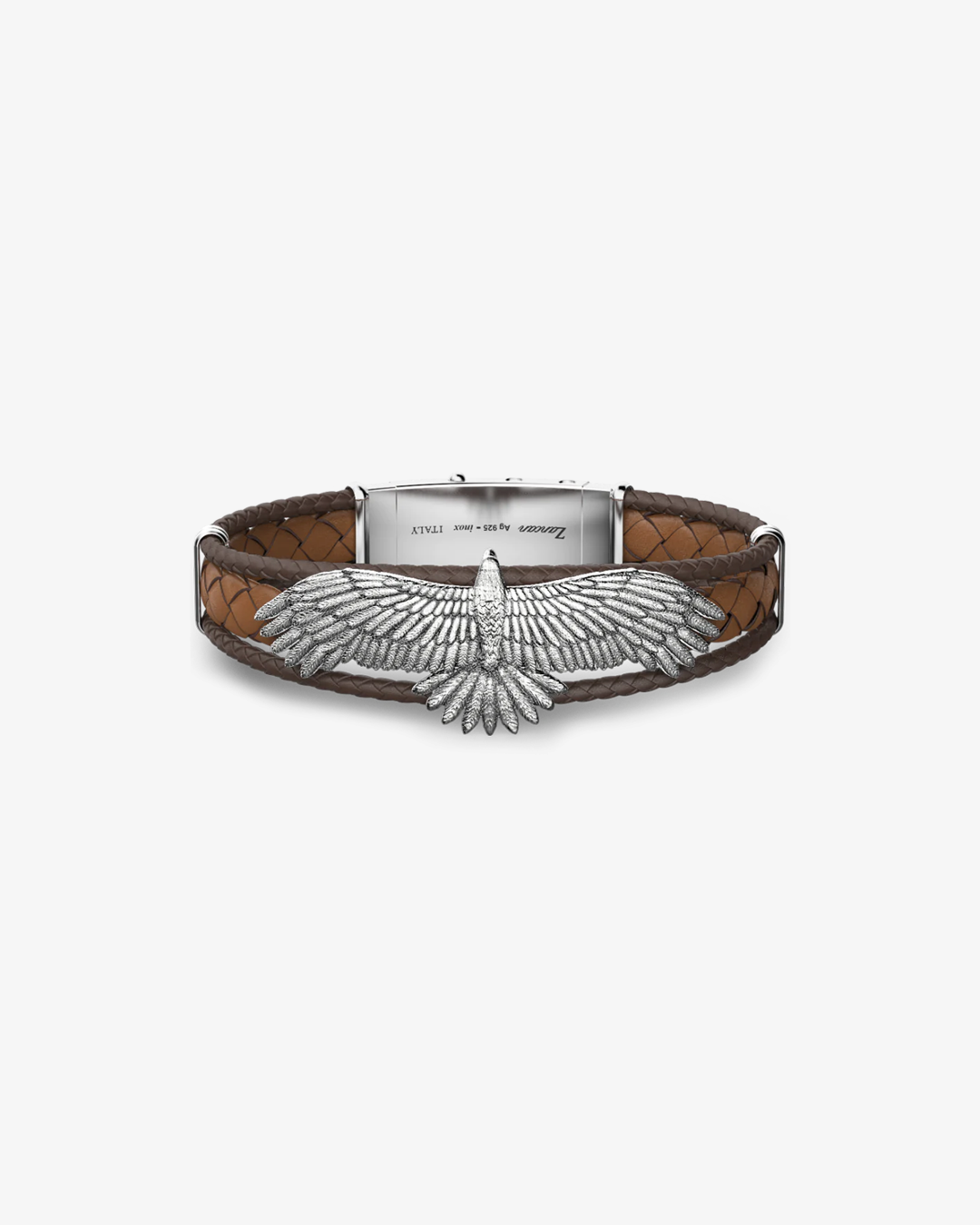Pulseira águia em couro