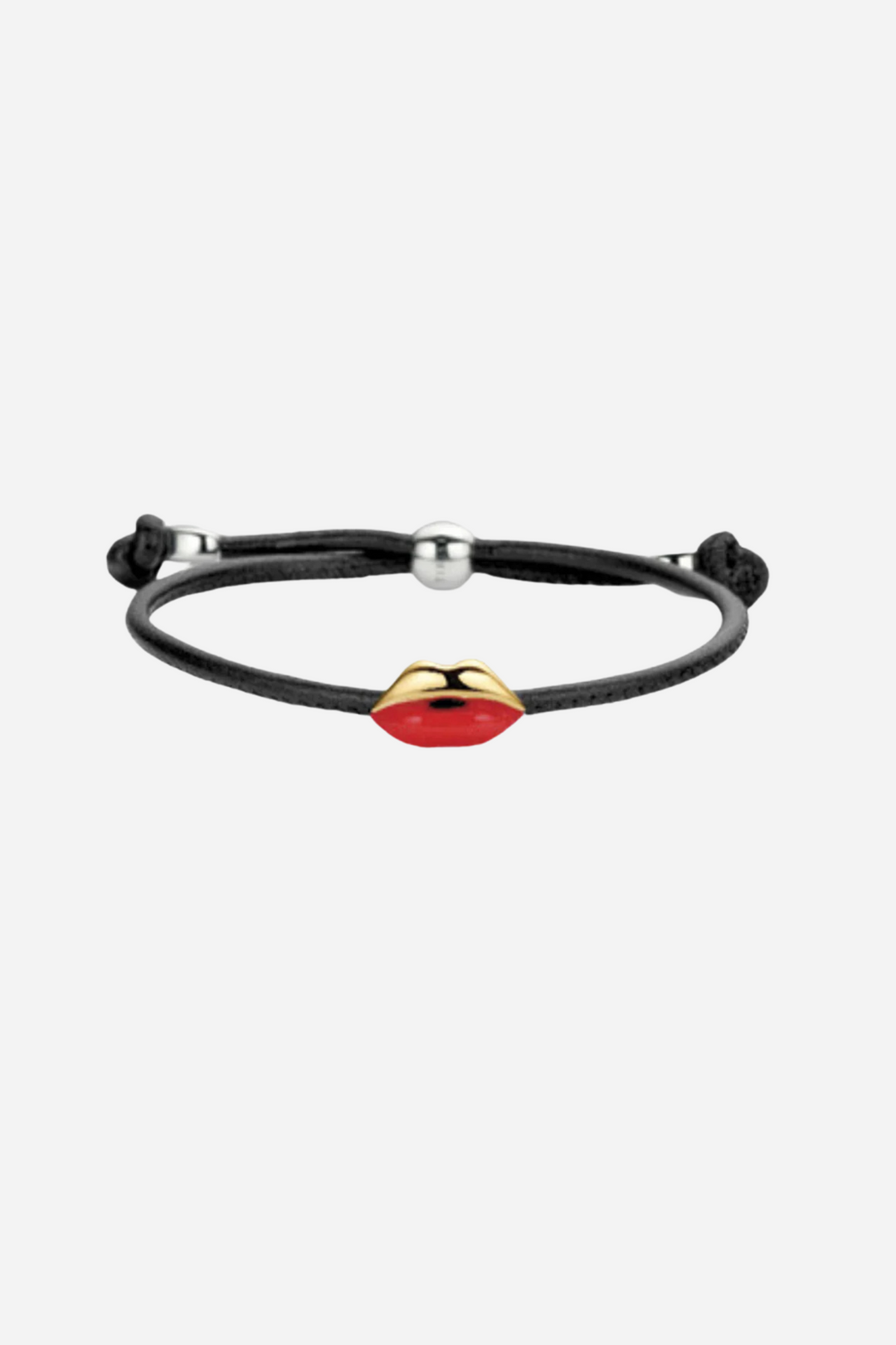 Pulseira de couro com lábio