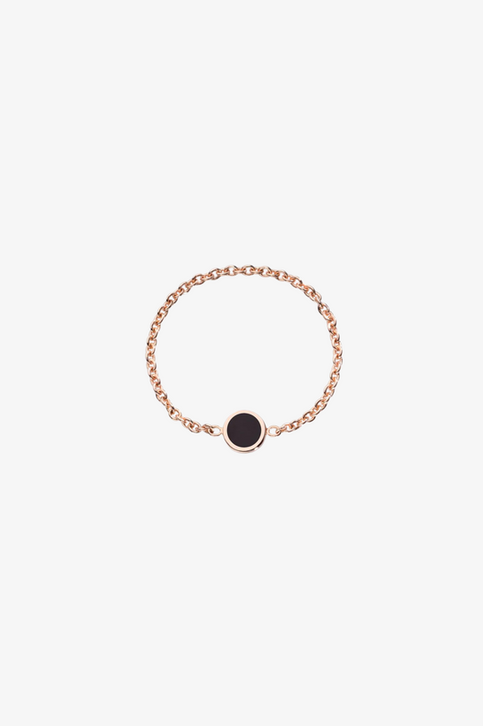 Soft Chocolate Paillette Ring