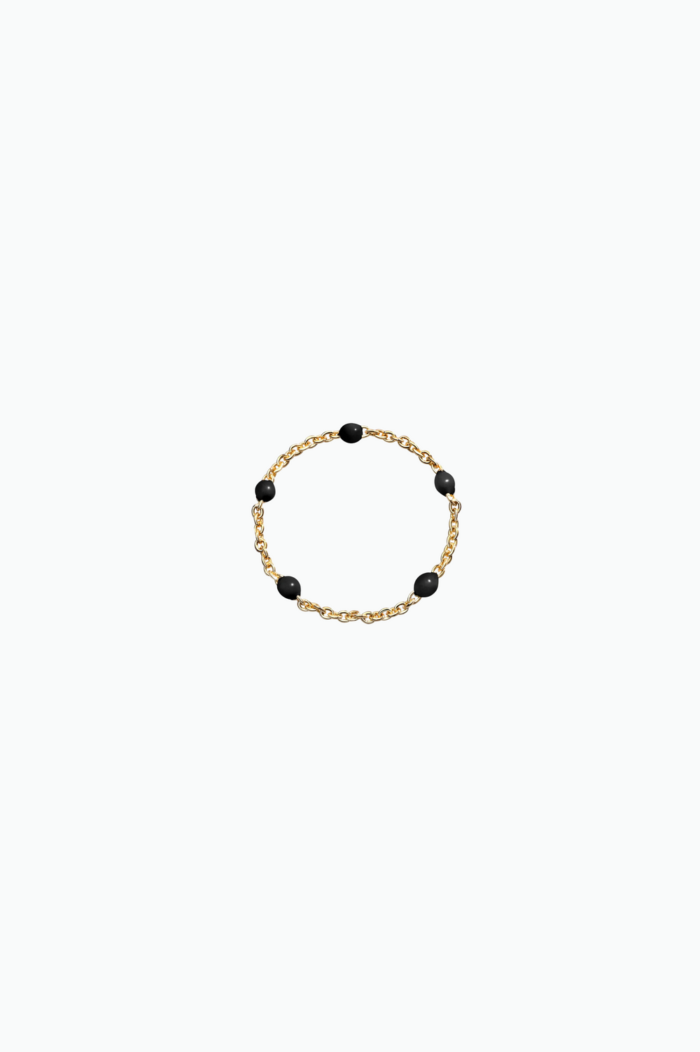 Anel de malha com bolinhas