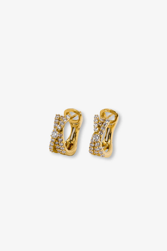 Gold and Diamond Earrings