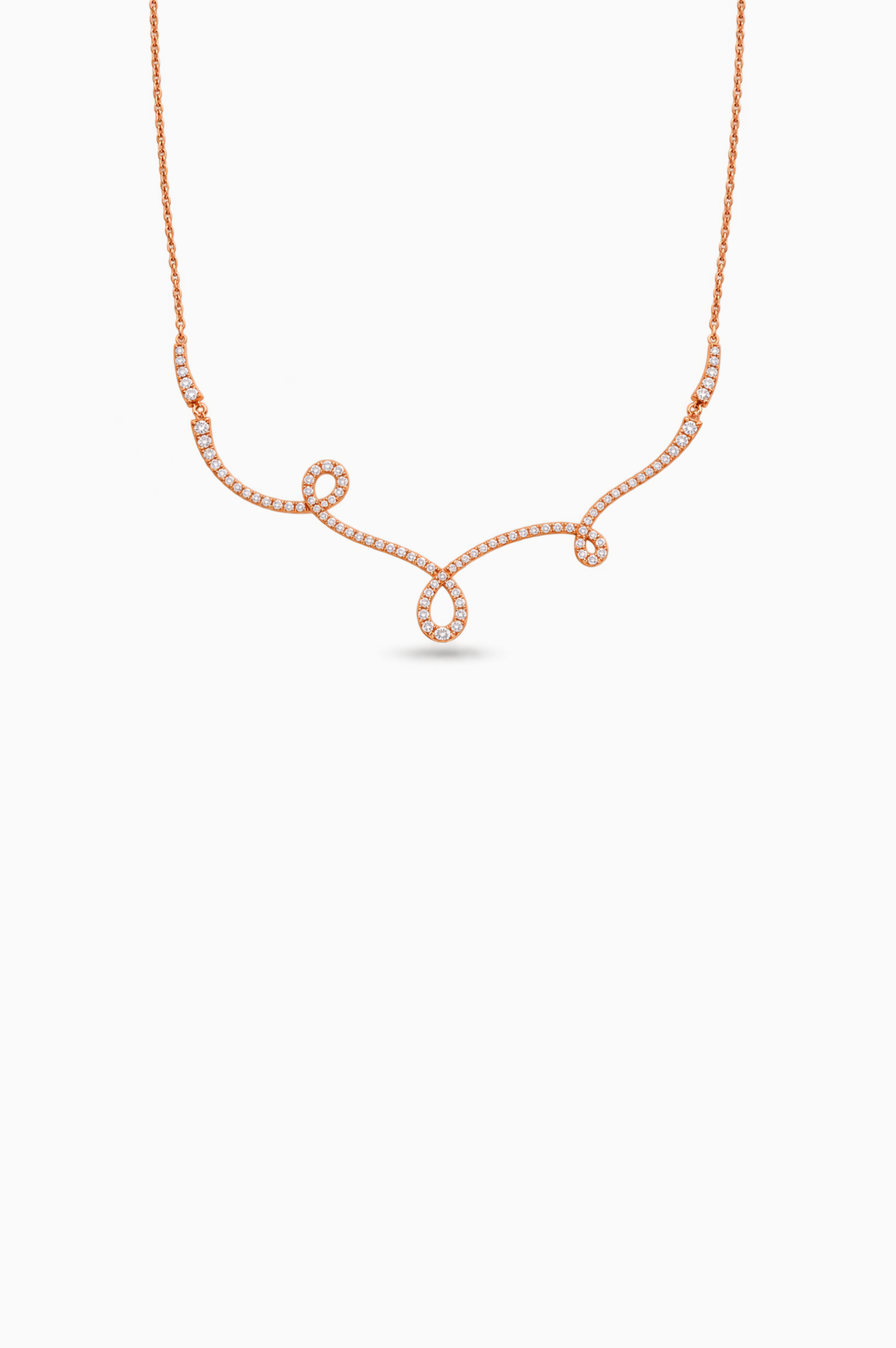 Colar Maison Rose em ouro rosa com diamantes