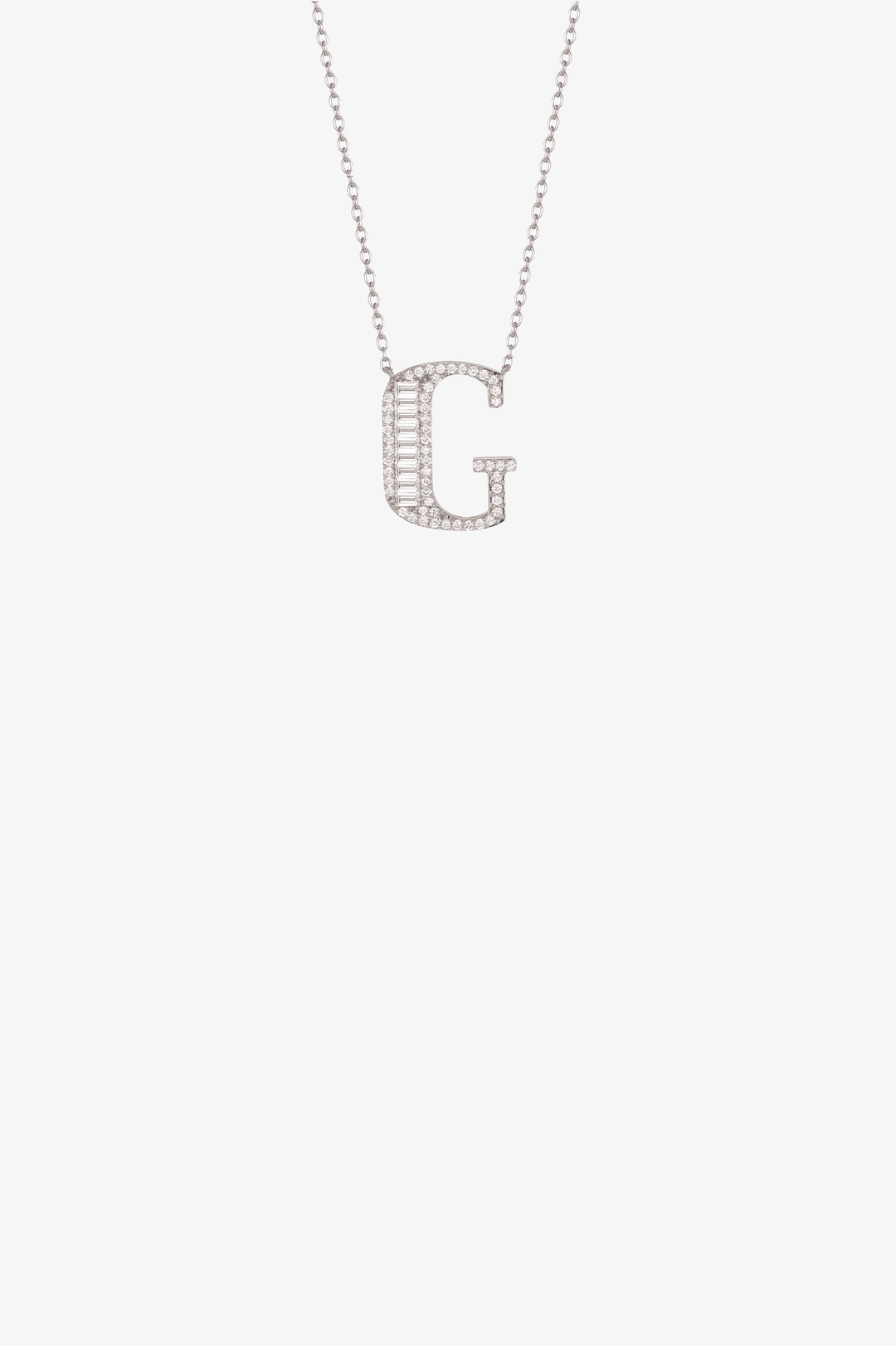Letter Gold Necklace with Diamonds