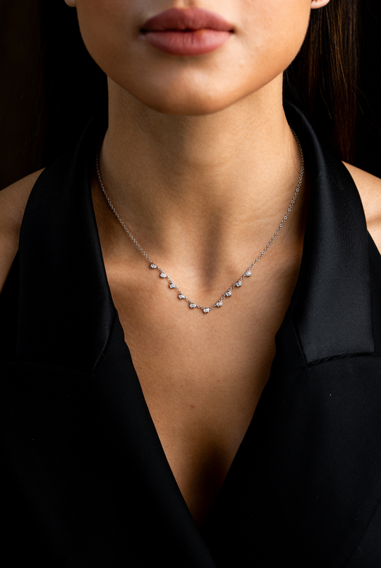 White Gold Necklace with Diamonds