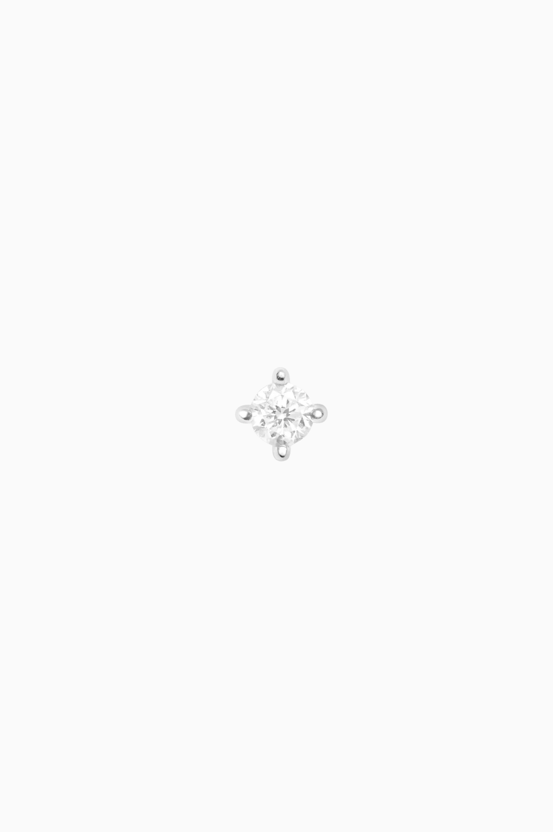 White Gold Solitaire Piercing with Diamonds