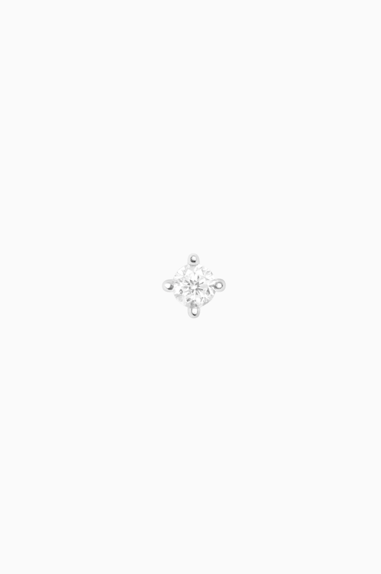 White Gold Solitaire Piercing with Diamonds