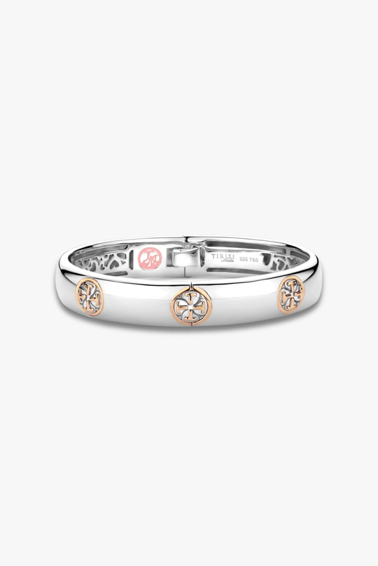 Big Silvery Bangle Bracelet