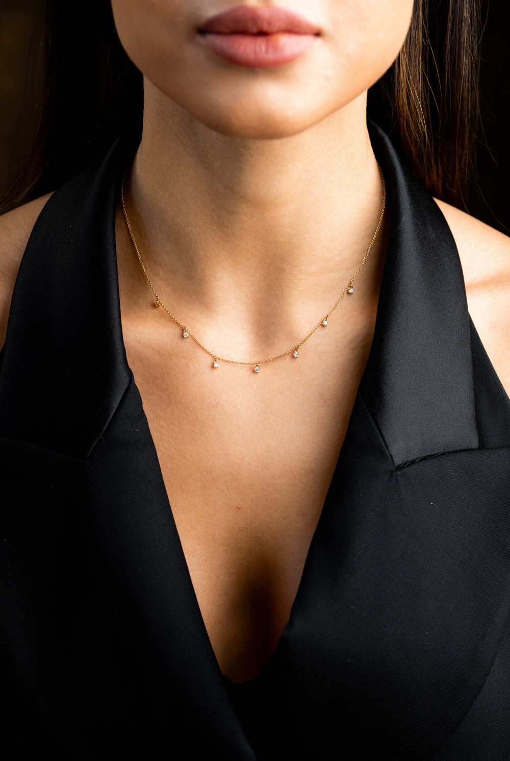 Yellow Gold Necklace with Diamonds