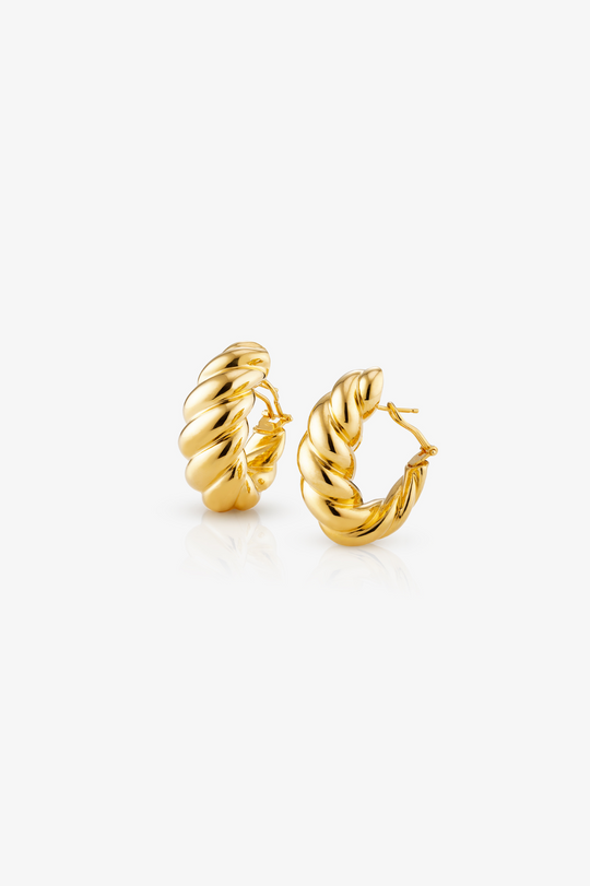 Argolas em ouro com textura III