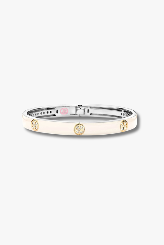 Small White Bangle Bracelet