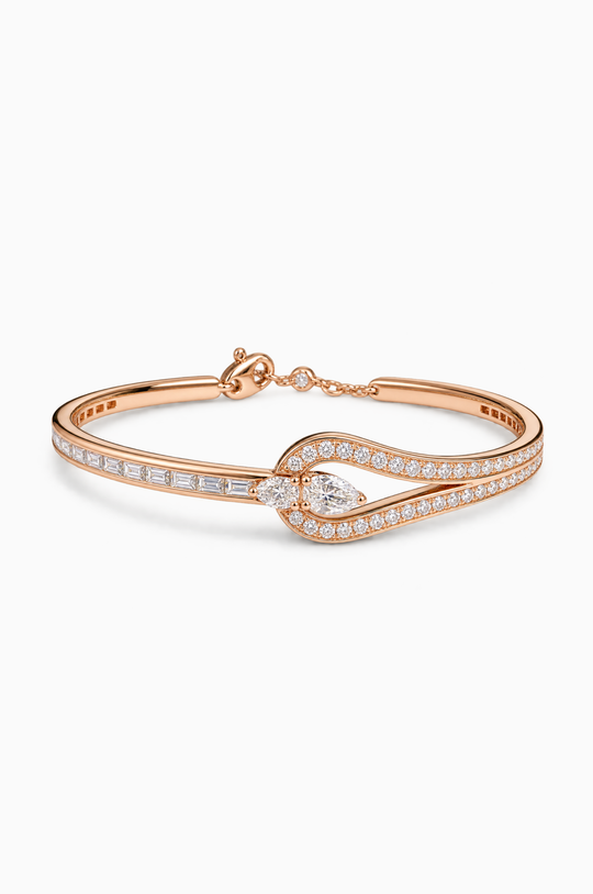 Pink Gold Bracelet with Diamonds
