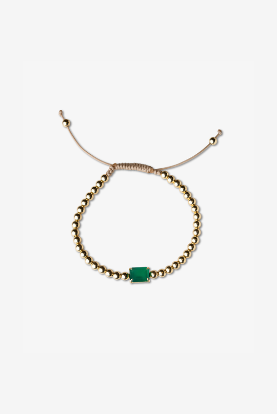 Pulseira em ouro amarelo com ónix 