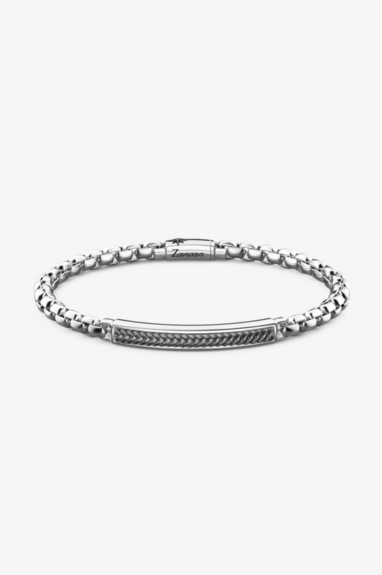 Silver Bracelet with Black Rhodium Plating