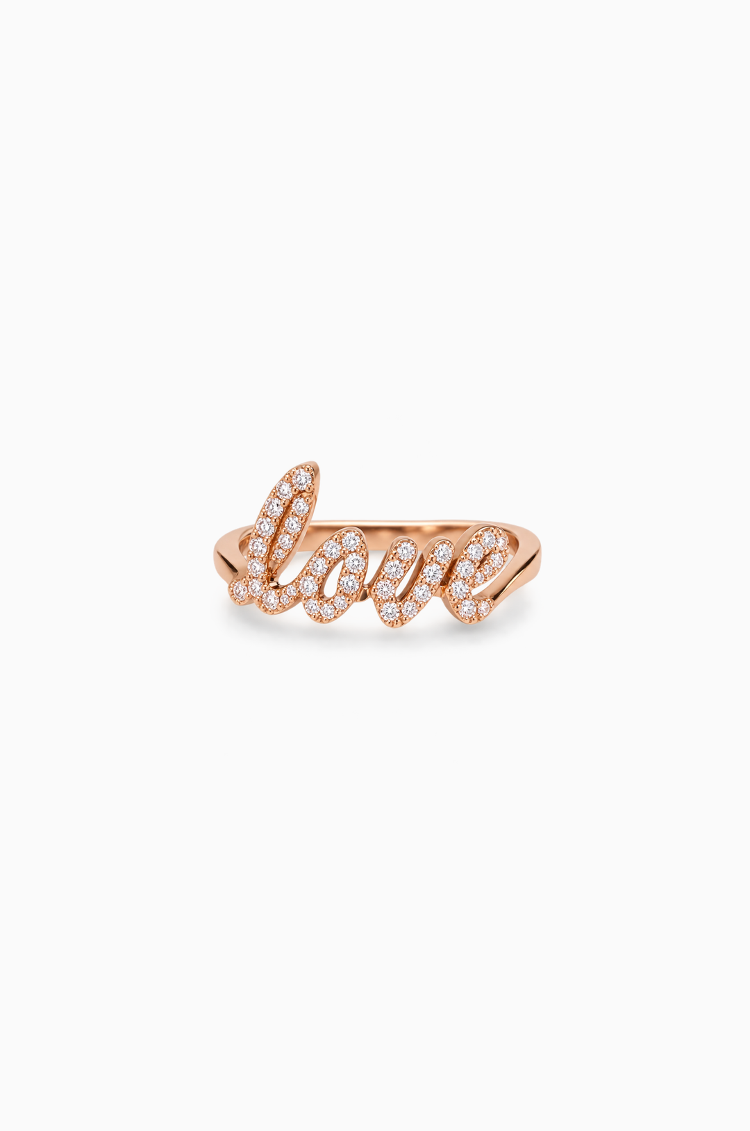 Anel Love em Ouro Rosa com Diamantes