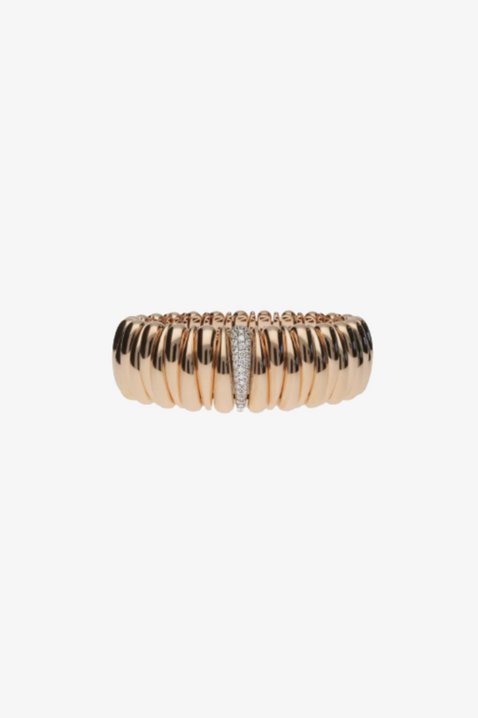 Pulseira de ouro amarelo com diamantes