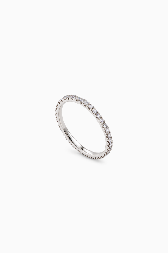 White Gold Engagement Ring with Diamonds
