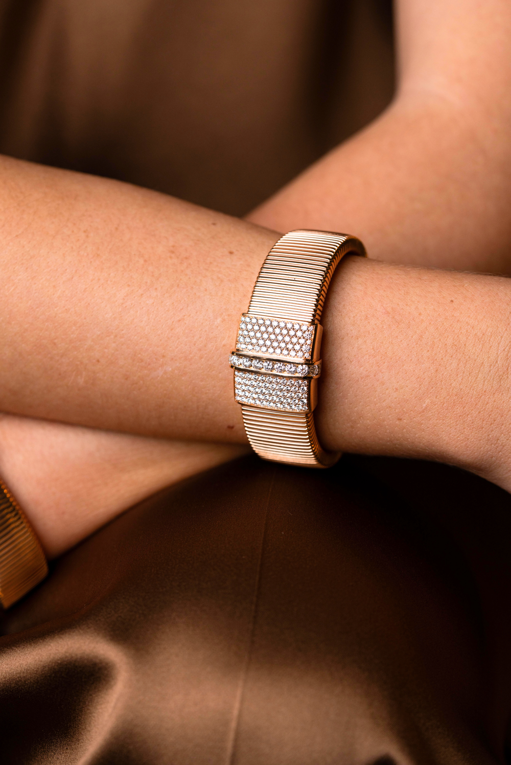 Pink Gold Bracelet with Diamonds