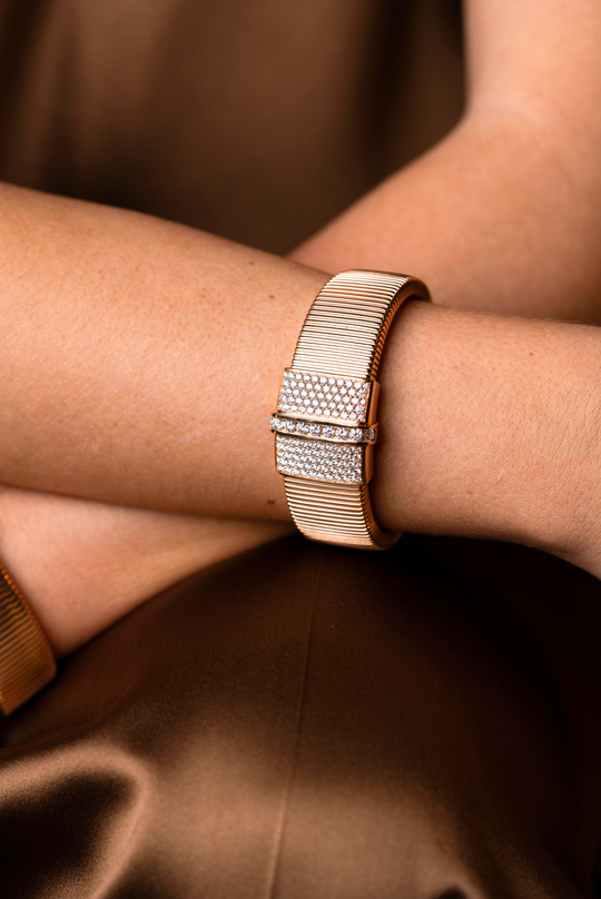Pink Gold Bracelet with Diamonds