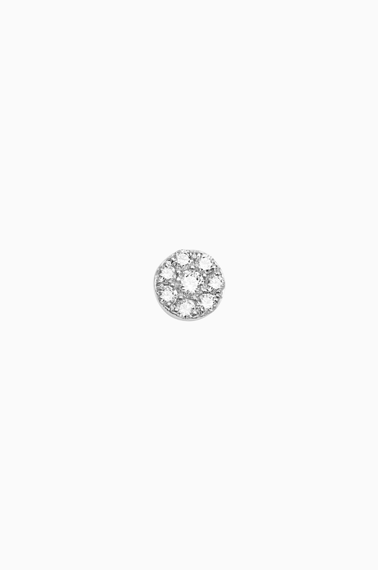White Gold Circle Piercing with Diamonds