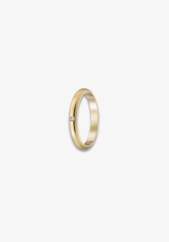 Wedding Ring 2.6mm with Diamond