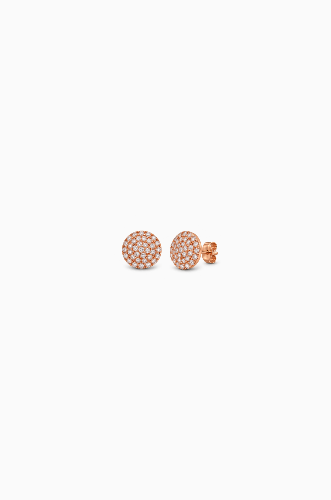 Pink Gold Earrings with Diamonds