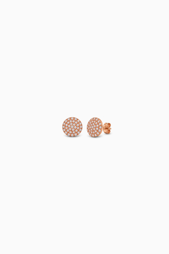 Pink Gold Earrings with Diamonds