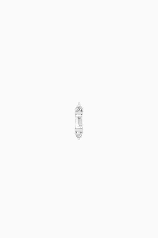 White Gold Baguette Piercing with Diamonds