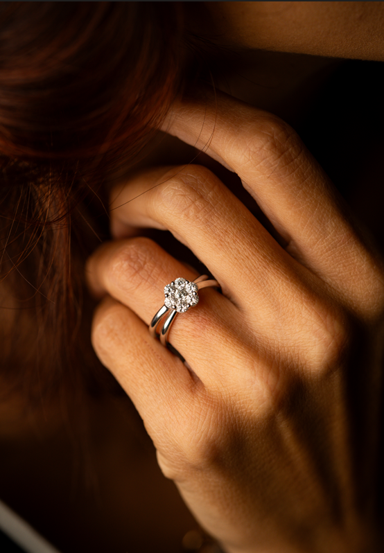 White Gold and Diamonds Engagement Ring