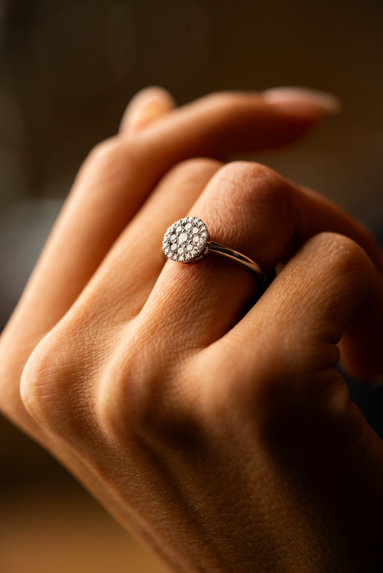 White Gold and Diamond Engagement Ring