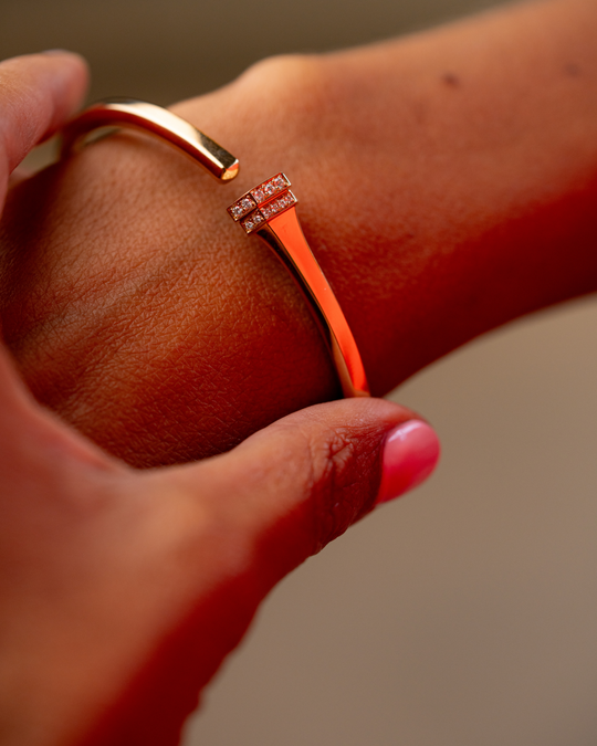 Yellow Gold Bracelet with Diamonds