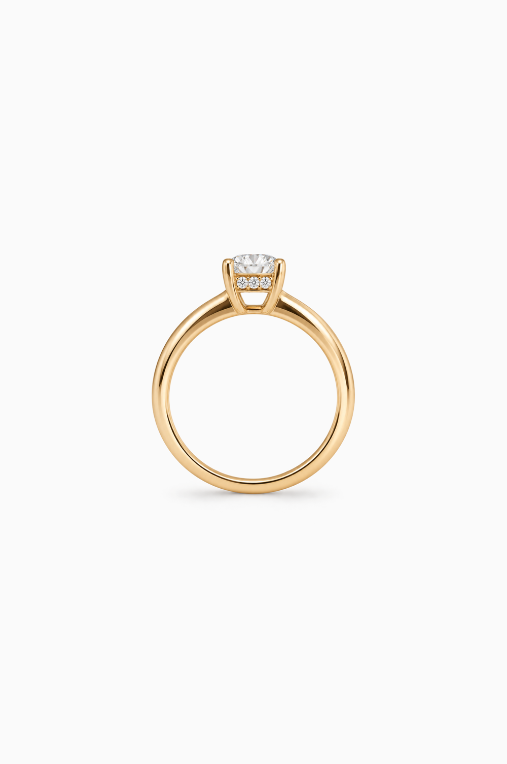 Yellow Gold Engagement Ring with Oval Diamond