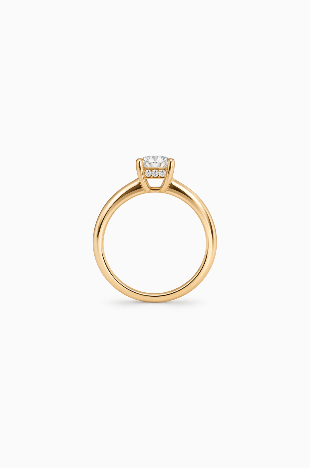 Yellow Gold Engagement Ring with Oval Diamond