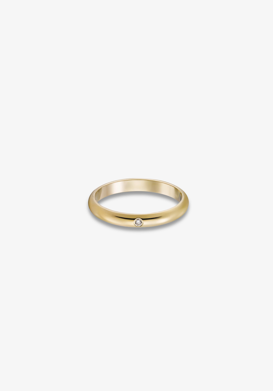 Wedding Ring 2.6mm with Diamond