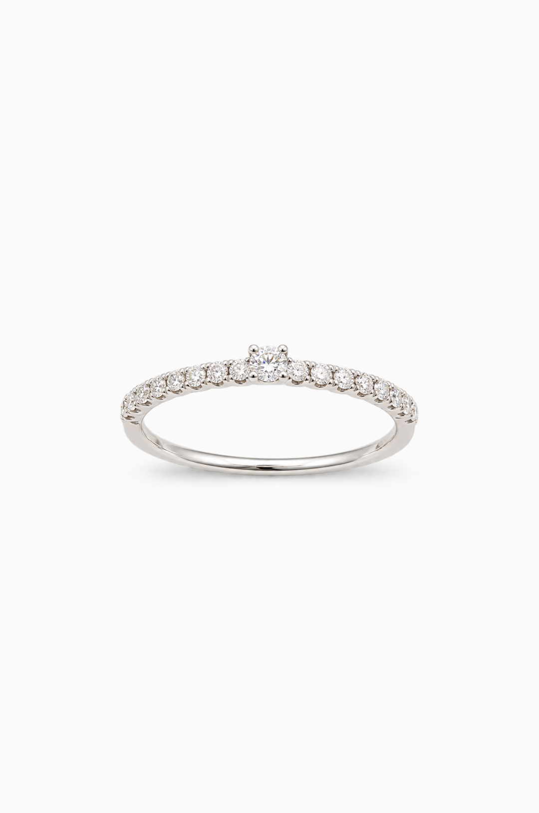 White Gold Engagement Ring With Diamonds
