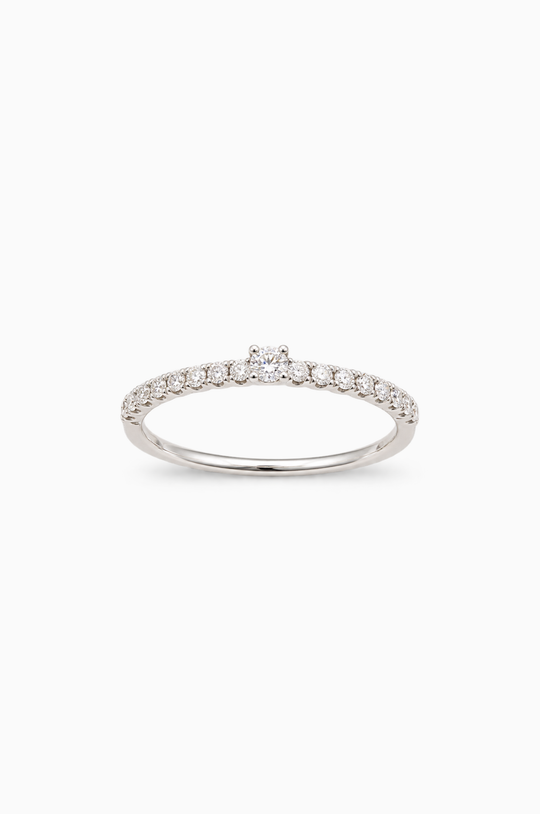 White Gold Engagement Ring With Diamonds