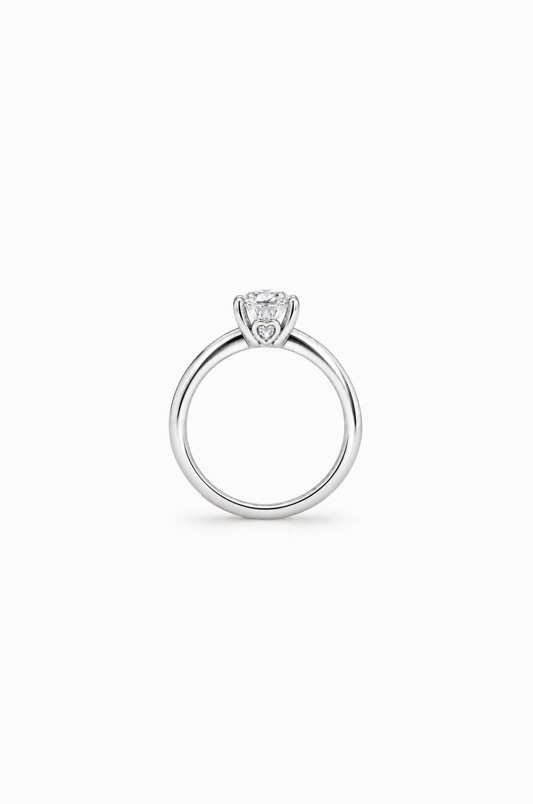 White Gold Engagement Ring with Oval Diamond