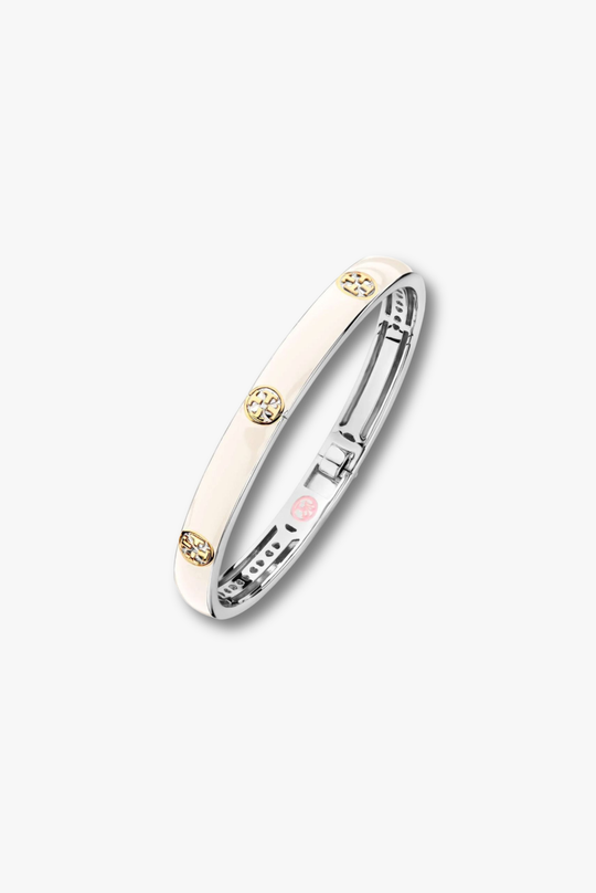 Small White Bangle Bracelet