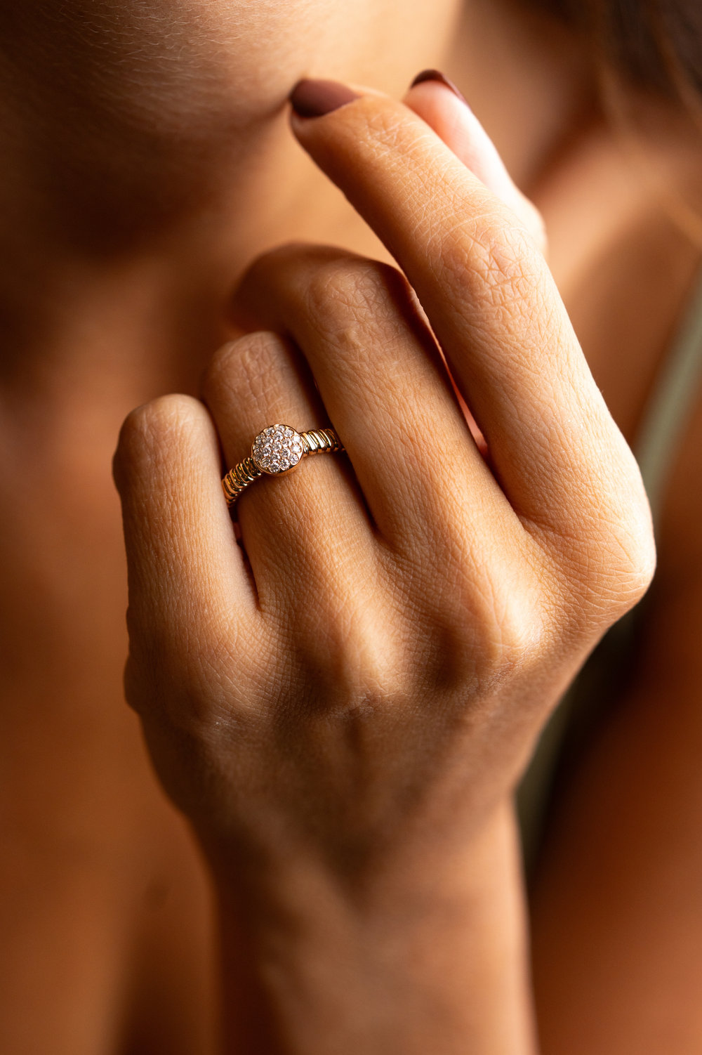 Anel em Ouro Rosa com Diamantes