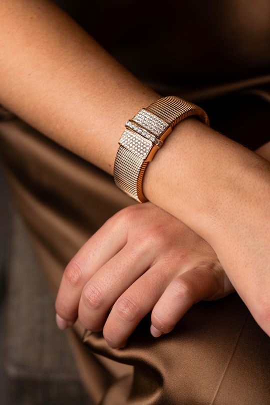Pink Gold Bracelet with Diamonds