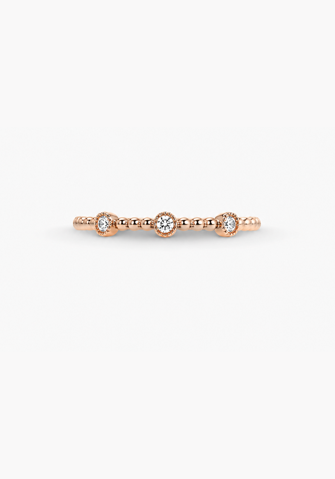 Yellow Gold Triple Diamond Ring