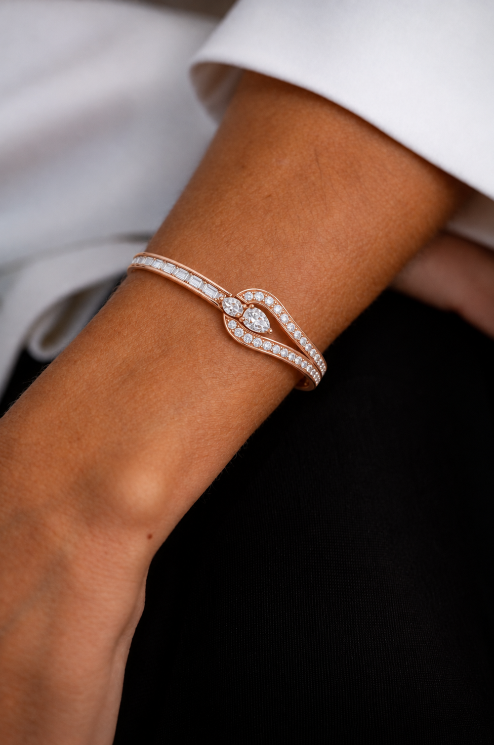 Pink Gold Bracelet with Diamonds