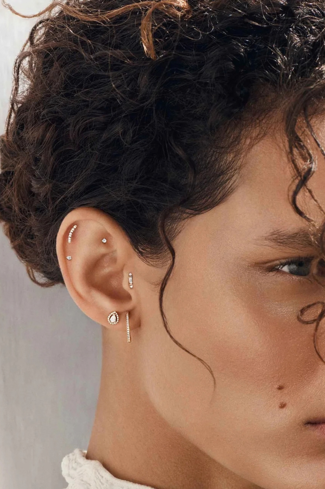 White Gold Constellation Piercing with Diamonds