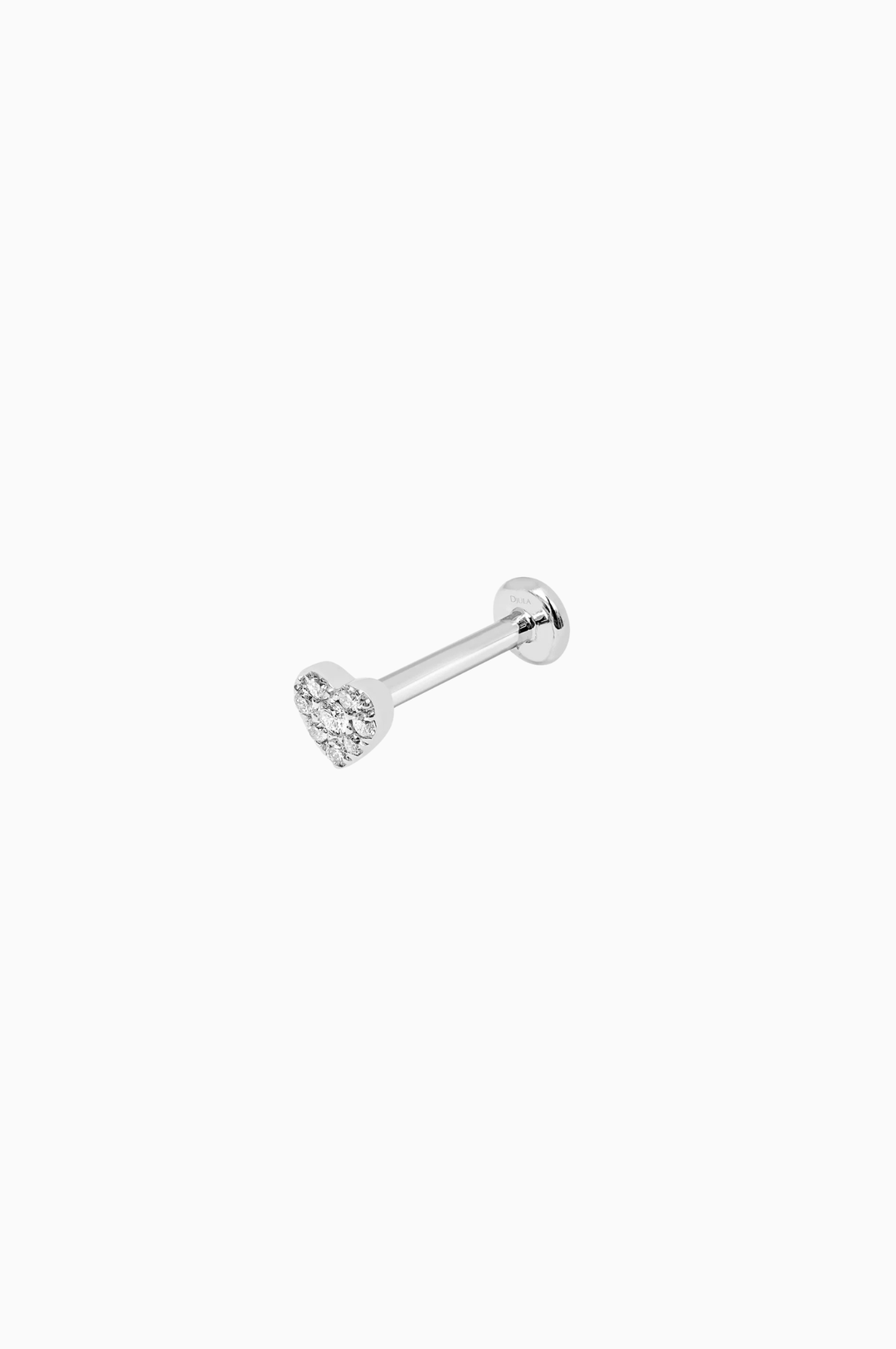 White Gold Heart Piercing with Diamonds