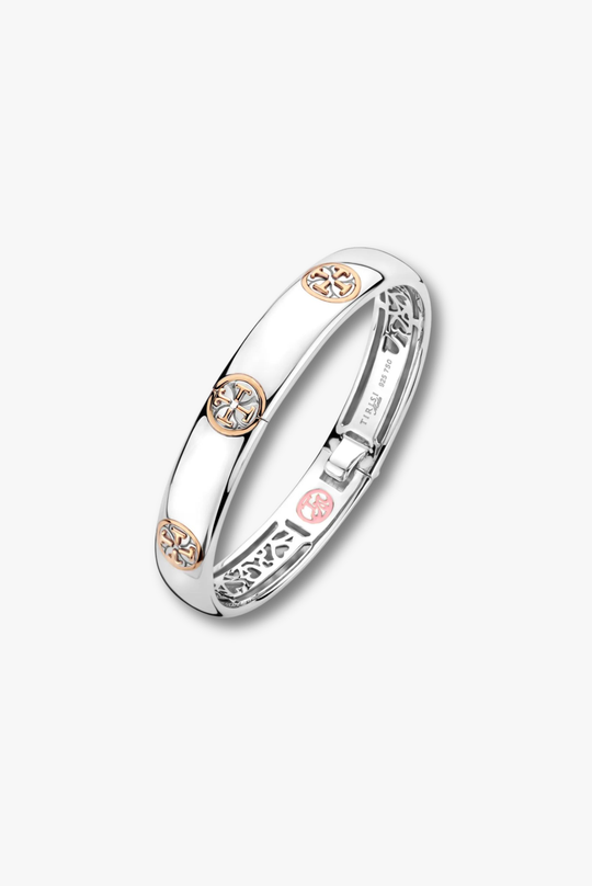 Big Silvery Bangle Bracelet