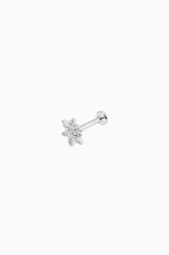 White Gold Sun Piercing with Diamonds
