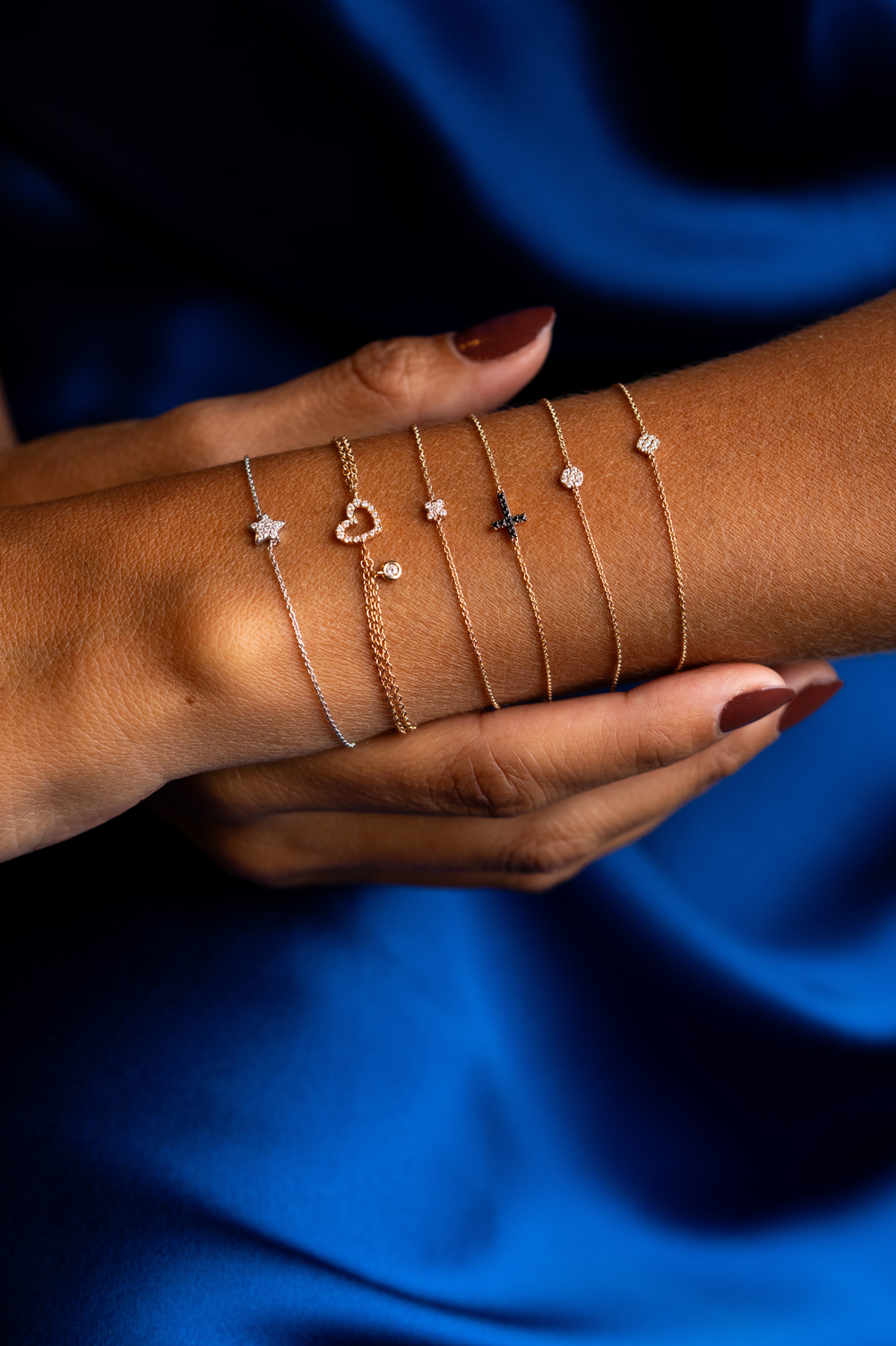 Pulseira de malha em Ouro Rosa com Diamantes