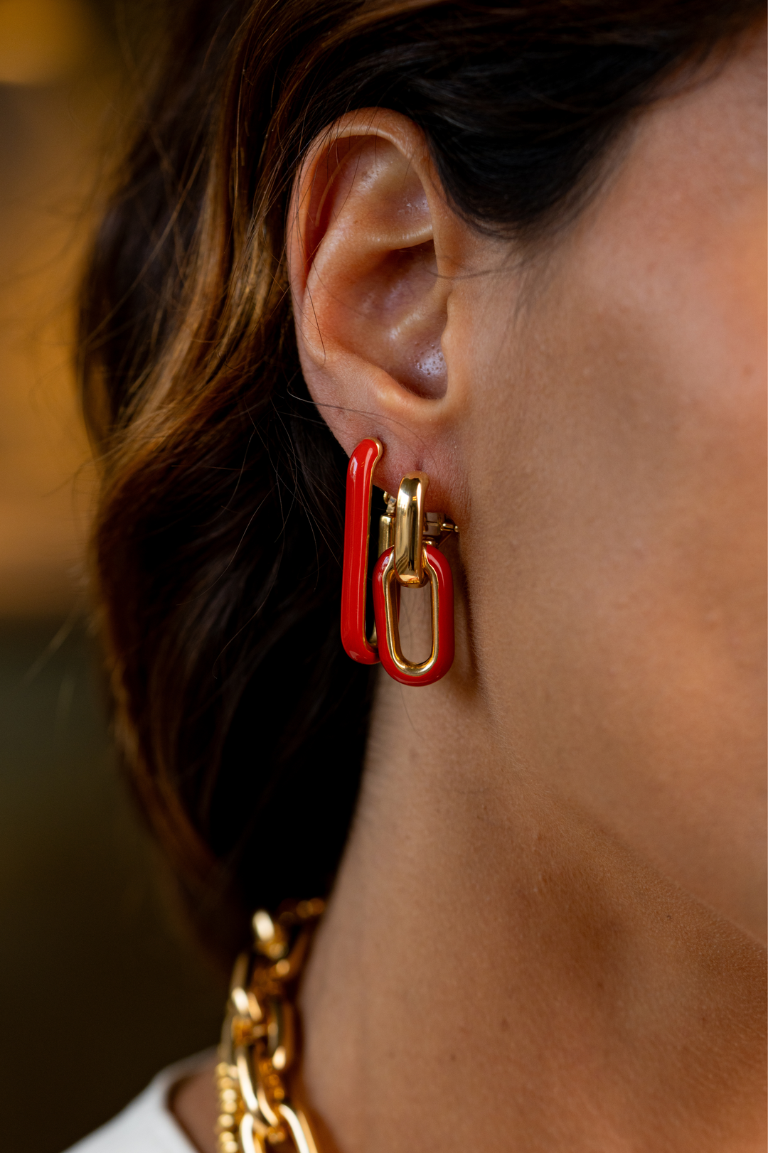 Silver Loops with enamel