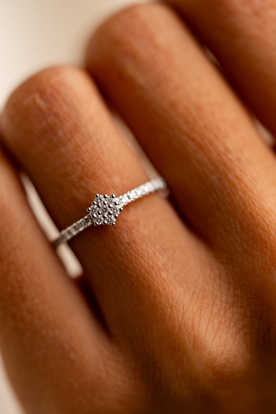 White Gold and Diamond Engagement Ring