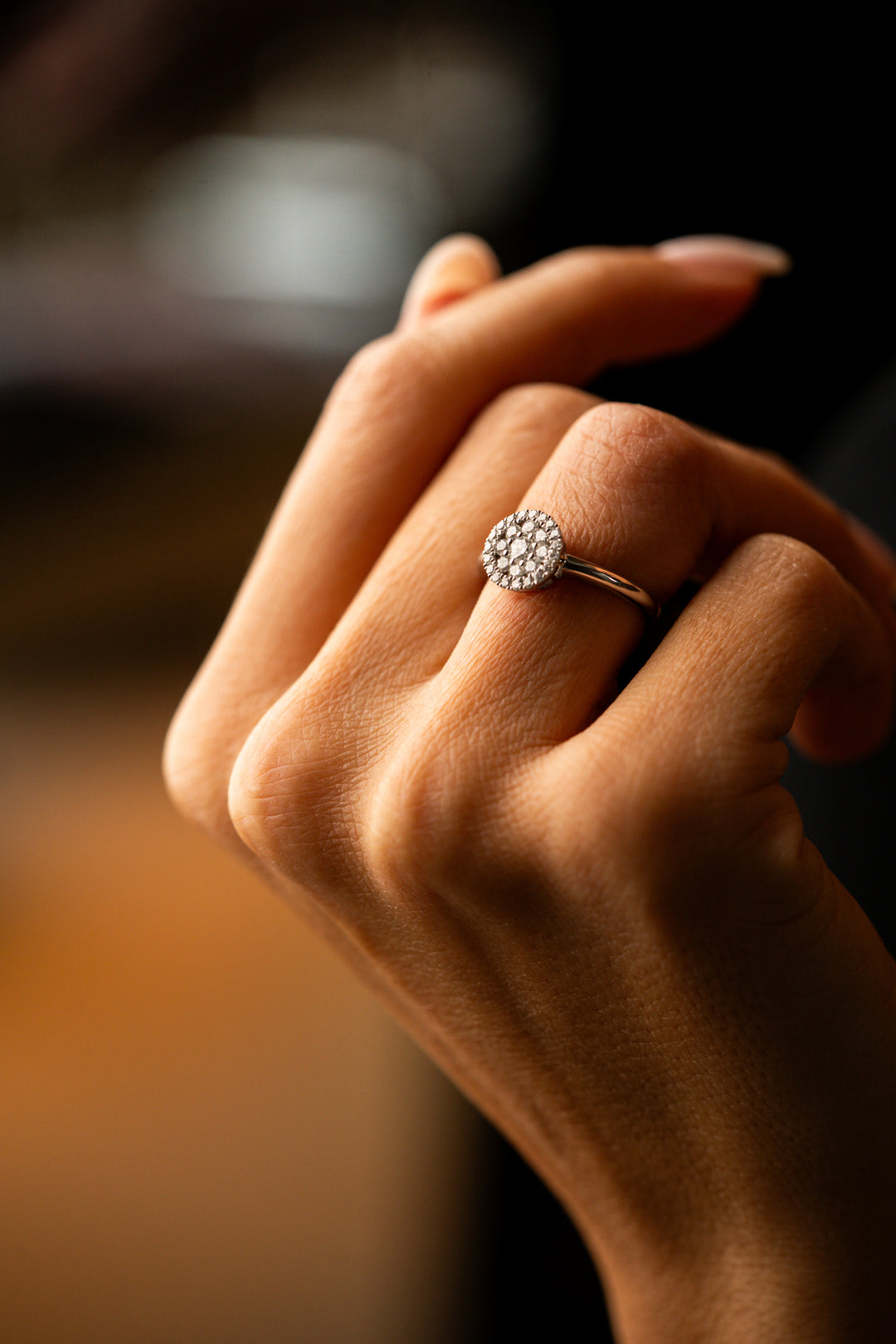 White Gold and Diamonds Engagement Ring